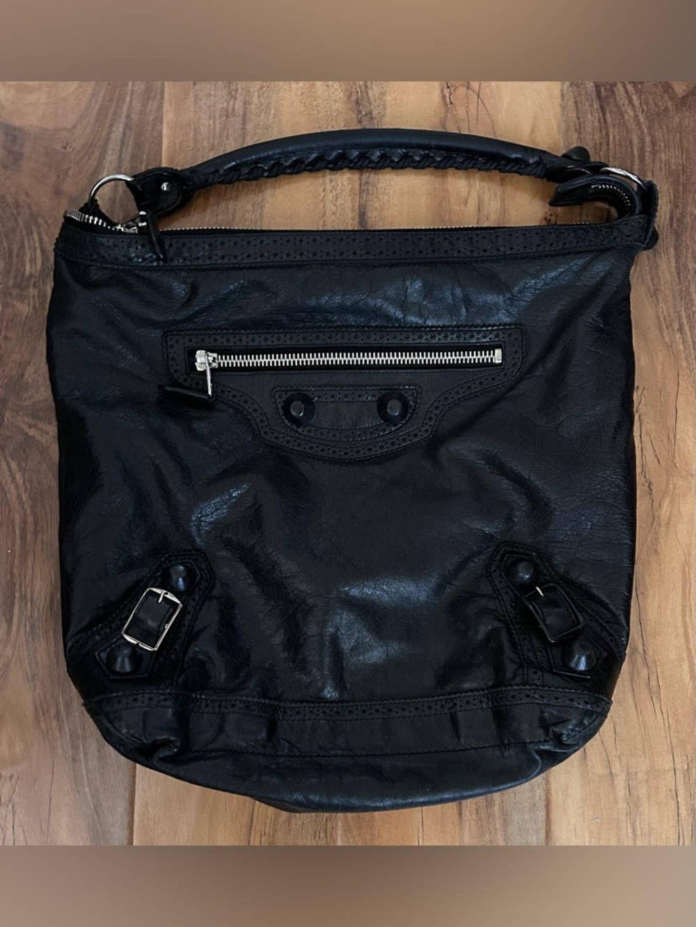 Balenciaga Day Hobo Bag Giant Brogues Hardware